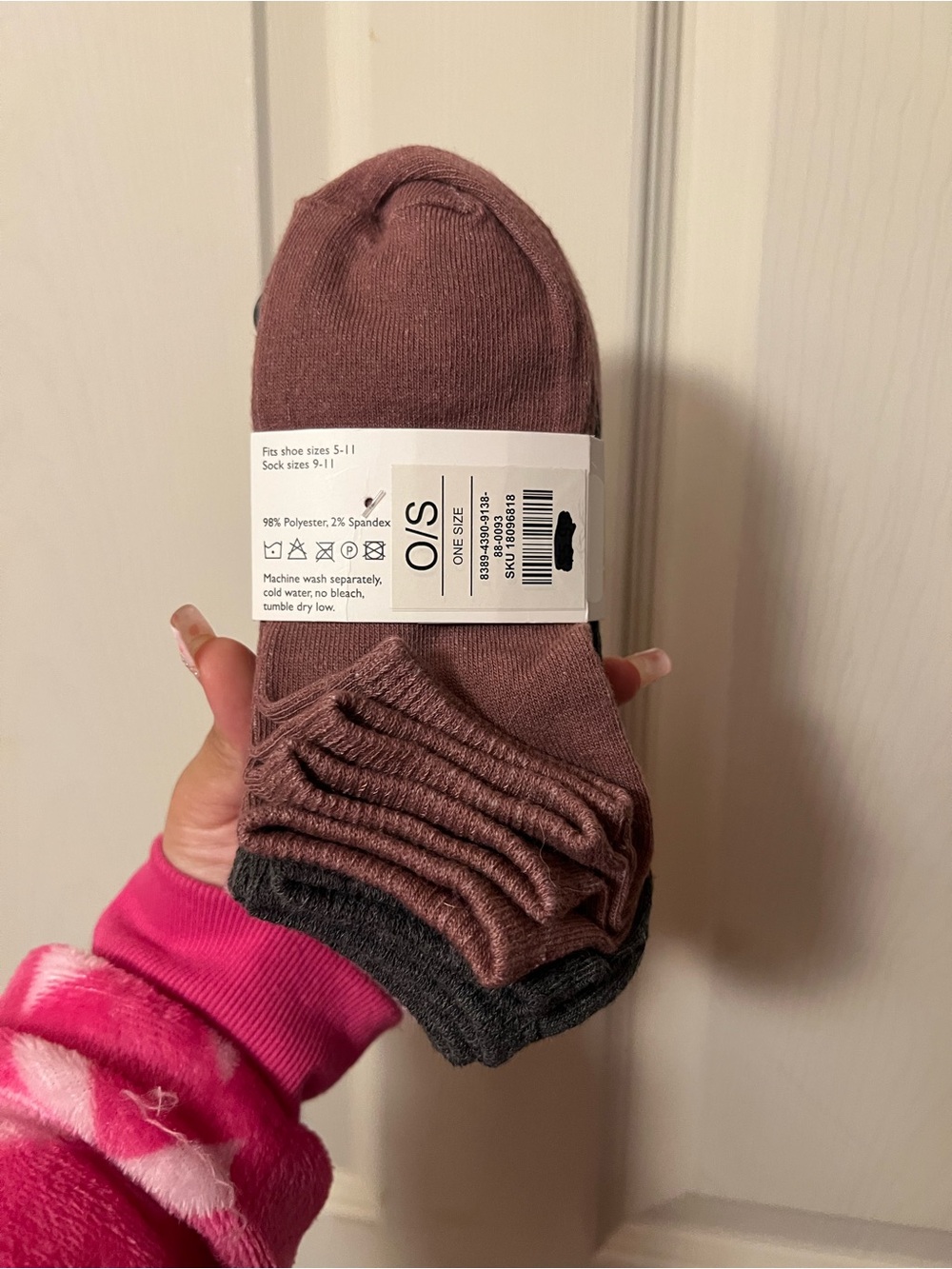 refuge Low Cut Athletic Socks in Dusty Rose (7 Pair) - Picture 2 of 2